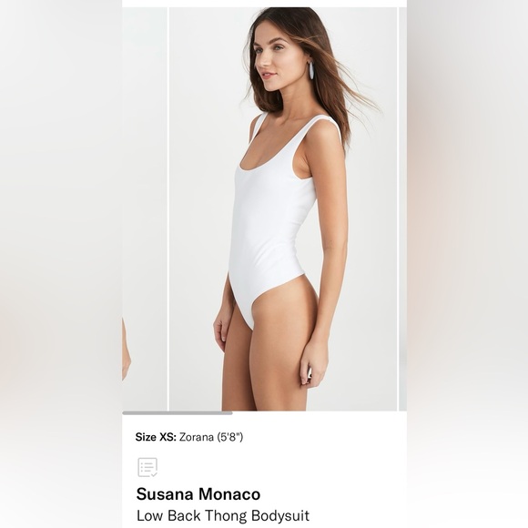 Susana Monaco Cream One-Piece bodysuit - Picture 1 of 3